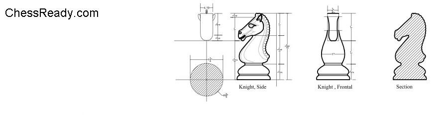 knight dimension in inches