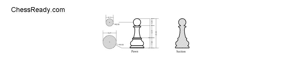 Chess Pawn Dimensions MM