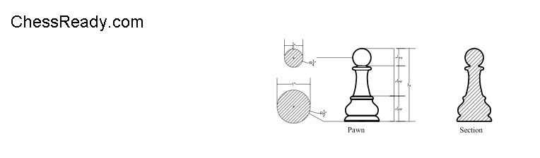 Pawn Piece outline in inches